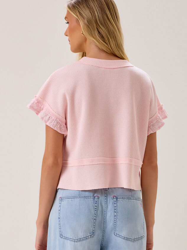 Ellis Thermal Lace Sleeve Top Detail 5 - AS Kids