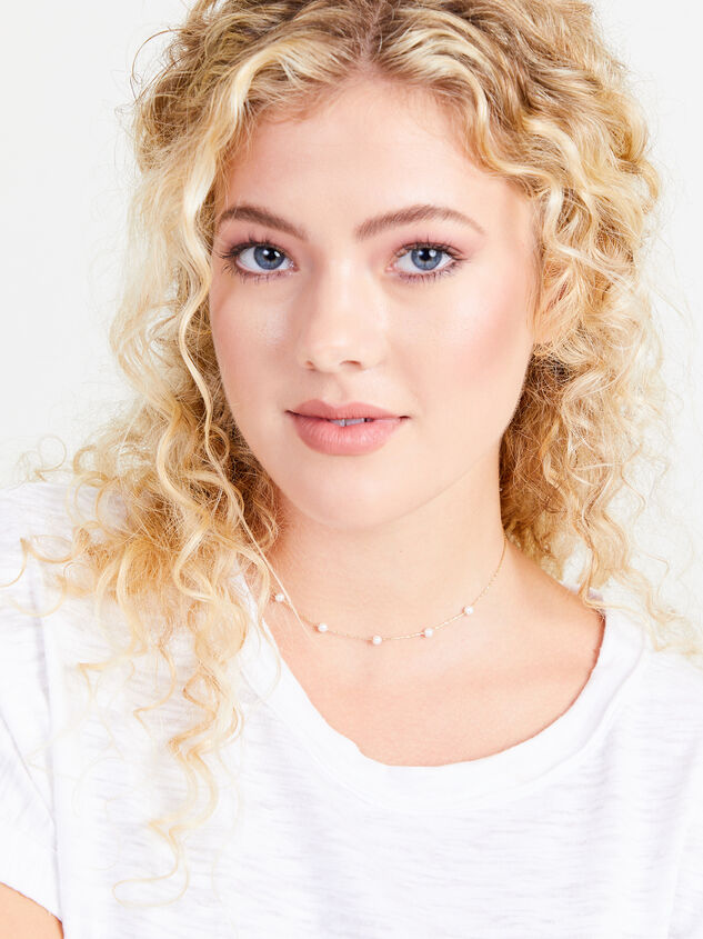 18k Gold Pearl Charm Necklace Detail 5 - ALTAR'D STATE KIDS