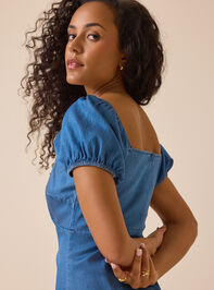 Hattie Denim Maxi Dress Detail 4 - AS Kids