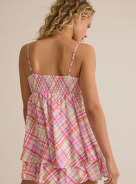 Juniper Plaid Romper Detail 4 - AS Kids