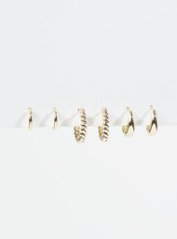 14k Gold Dipped Twist Earring Set Detail 3 - ALTAR'D STATE KIDS