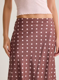 Rowan Polka Dot Satin Midi Skirt Detail 3 - AS Kids