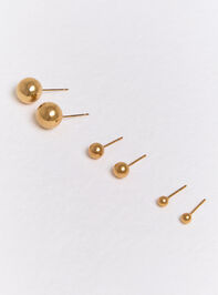 Gold Studs 3 Pack Detail 2 - AS Kids