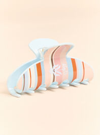 Multi Stripe Claw Clip Detail 3 - AS Kids