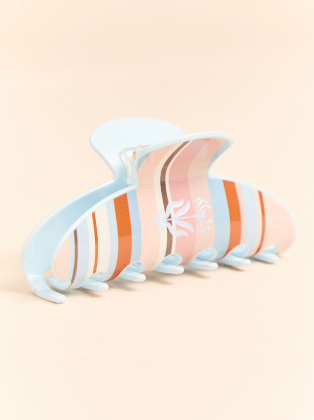 Multi Stripe Claw Clip Detail 3 - AS Kids