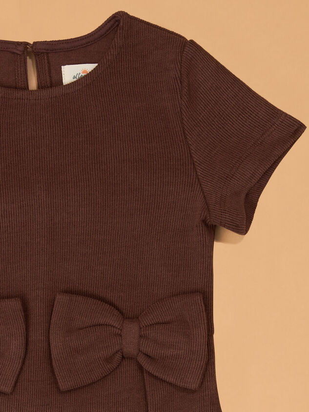 Mila Short Sleeve Bow Dress Detail 3 - AS Kids