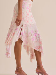 Clara Floral Mesh Midi Skirt Detail 4 - ALTAR'D STATE KIDS