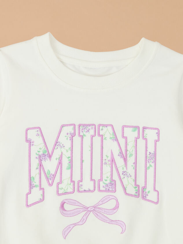 Lilly Bow Mini Sweatshirt Detail 3 - ALTAR'D STATE KIDS