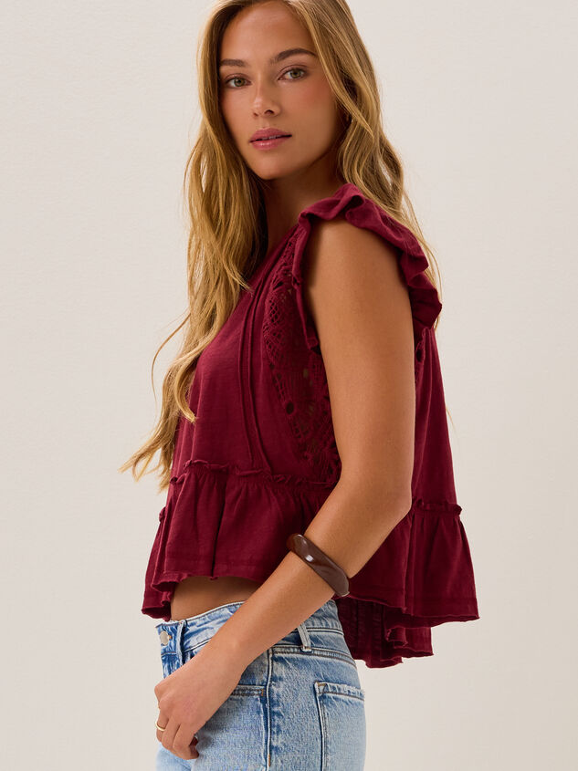 Kiki Short Sleeve Crochet Shirt Detail 4 - AS Kids