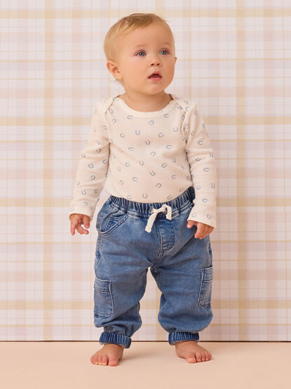 Alex Solid Cargo Jean Jogger - AS Kids