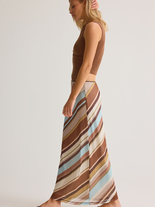 Kimber Stripe Midi Skirt Detail 5 - AS Kids