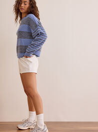 End Zone Striped Sweater Detail 4 - AS Kids