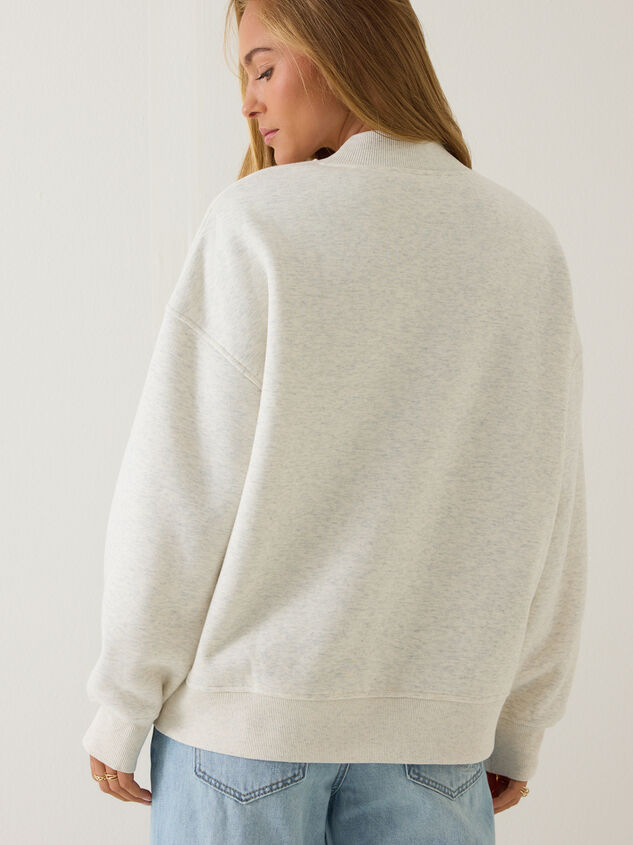 Spooky Applique Mock Neck Sweatshirt Detail 5 - AS Kids