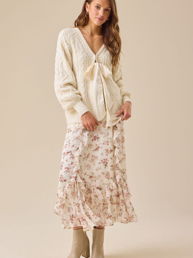 Violet Tie Front Cardigan Detail 2 - ALTAR'D STATE KIDS