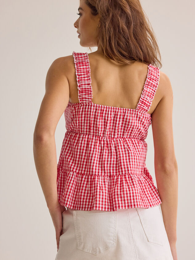 Kelly Gingham Babydoll Tank Detail 4 - ALTAR'D STATE KIDS