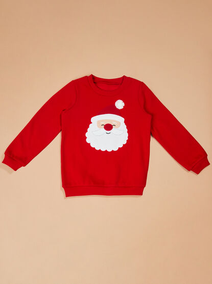 Santa Applique Sweatshirt by Mudpie - ALTAR'D STATE KIDS