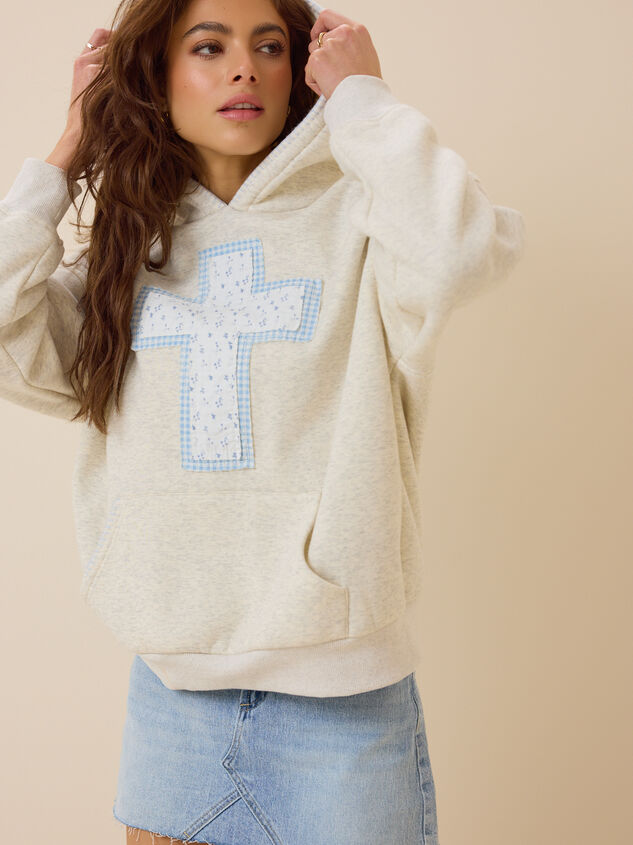 Stitched In Faith Hoodie Detail 3 - ALTAR'D STATE KIDS