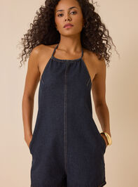 Wren Halter Denim Romper Detail 3 - ALTAR'D STATE KIDS