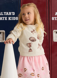 Gia Gameday Bow Sweatshirt - AS Kids