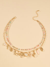 Beaded Ocean Life Charm Necklace Detail 2 - ALTAR'D STATE KIDS
