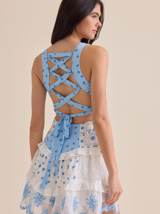 Lotis Patchwork Mini Dress Detail 5 - ALTAR'D STATE KIDS