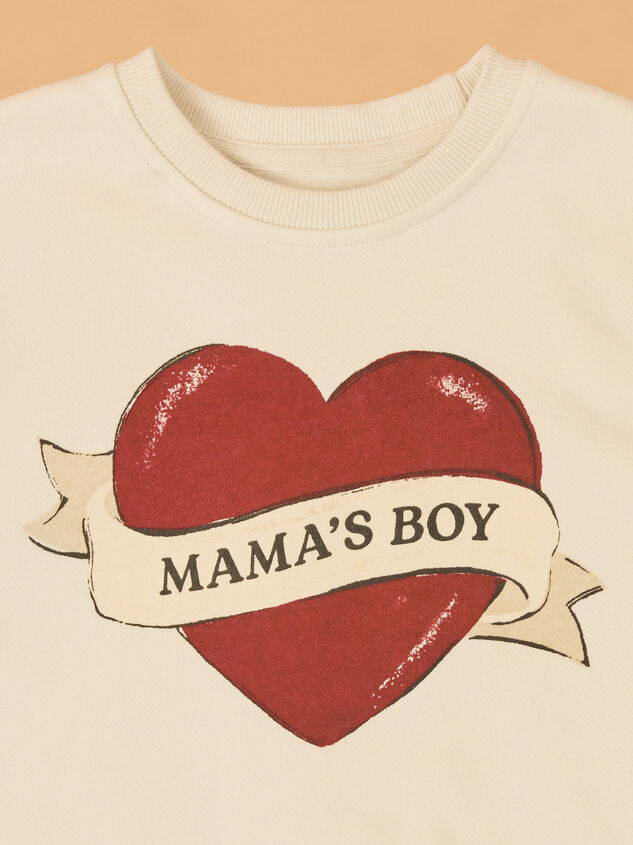 Mama's Boy Graphic Sweatshirt Detail 3 - AS Kids
