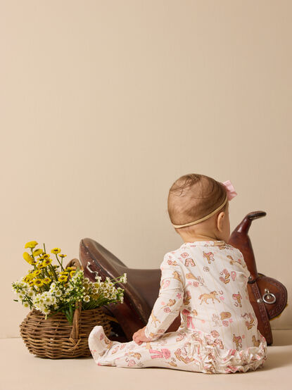 Pink Cowgirl Footie - ALTAR'D STATE KIDS