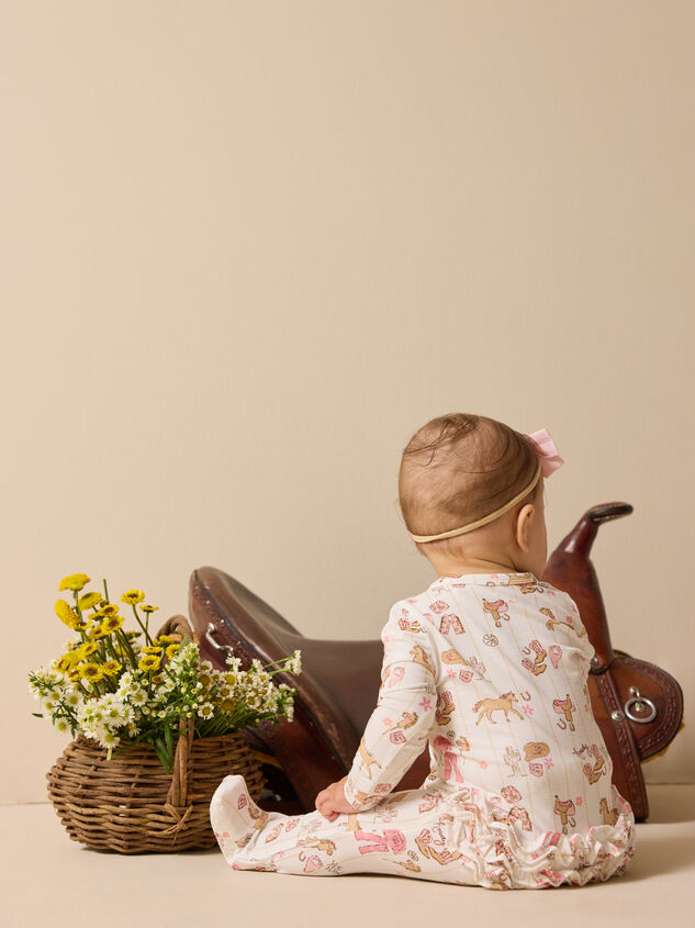 Pink Cowgirl Footie Detail 2 - ALTAR'D STATE KIDS