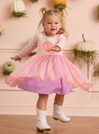 Paige Pumpkin Tutu Dress Detail 3 - AS Kids