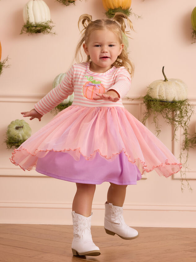 Paige Pumpkin Tutu Dress Detail 3 - AS Kids