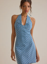 Coi Halter Denim Mini Dress - ALTAR'D STATE KIDS