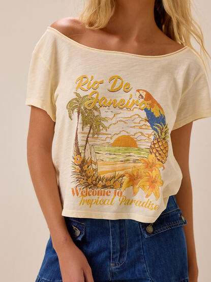 Rio De Janeiro Off Shoulder Tee - AS Kids