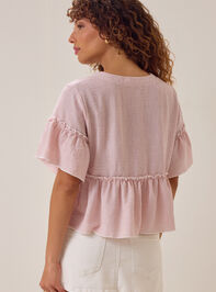 Calista Stripe Peplum Top Detail 6 - AS Kids