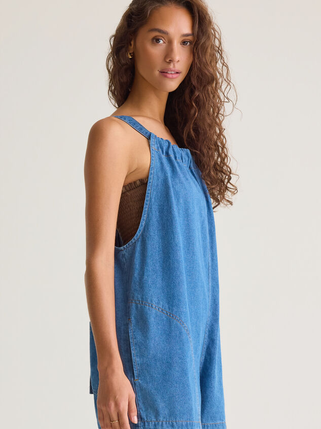 Riley Denim Halter Romper Detail 5 - AS Kids