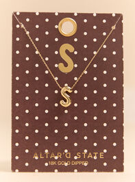 18K Gold S Bubble Monogram Necklace - AS Kids