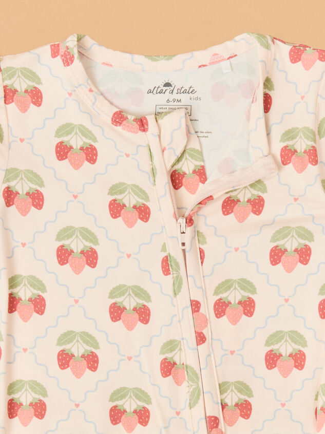 Sweet Strawberry Ruffle Back Footie Detail 3 - ALTAR'D STATE KIDS