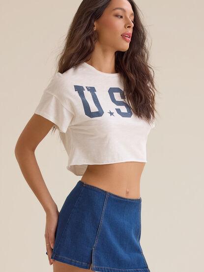 Varsity USA Cropped Tee - ALTAR'D STATE KIDS