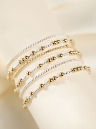 Mixed Metal Gold Bead Bracelet Detail 2 - AS Kids