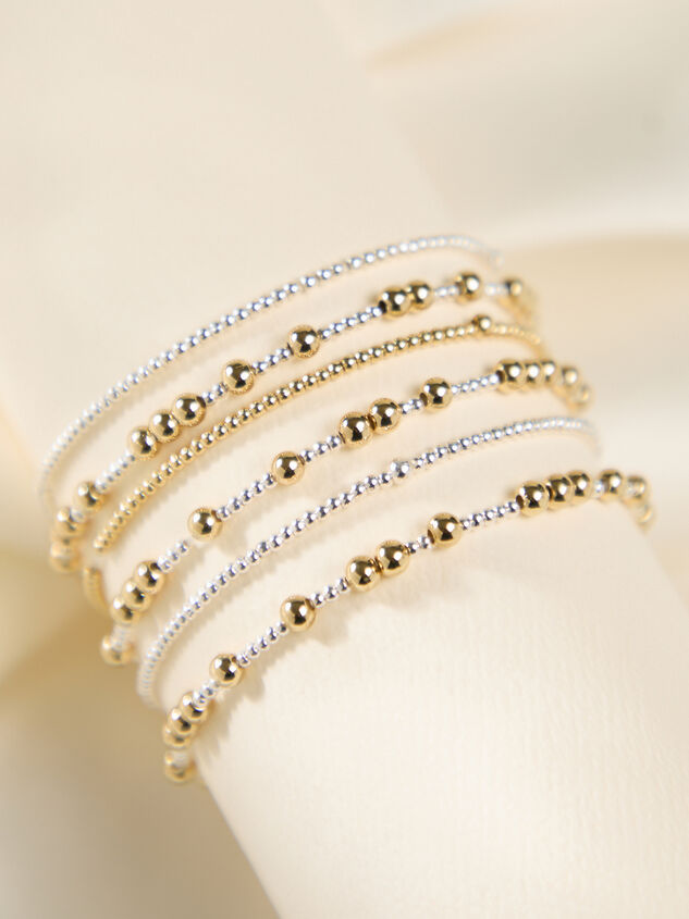 Mixed Metal Gold Bead Bracelet Detail 2 - AS Kids