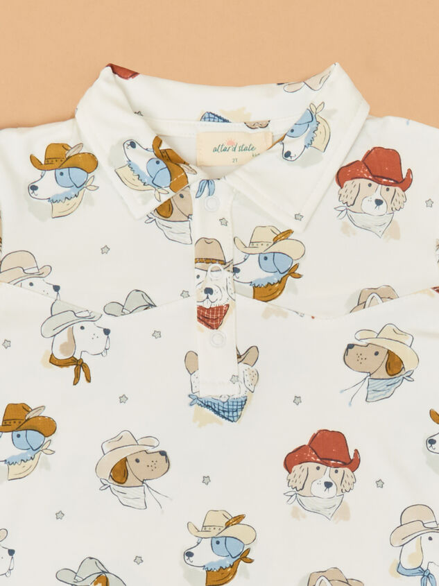 Cow-Dog Polo and Short Set Detail 3 - ALTAR'D STATE KIDS
