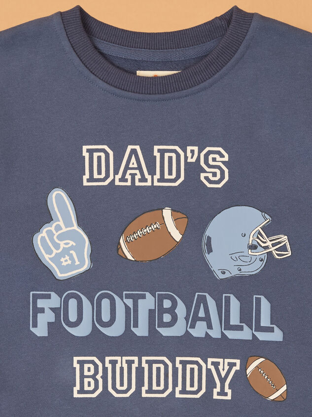 Dad's Football Buddy Crewneck Detail 3 - AS Kids