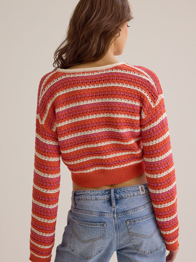 Rienna Striped Tie Front Top Detail 4 - ALTAR'D STATE KIDS