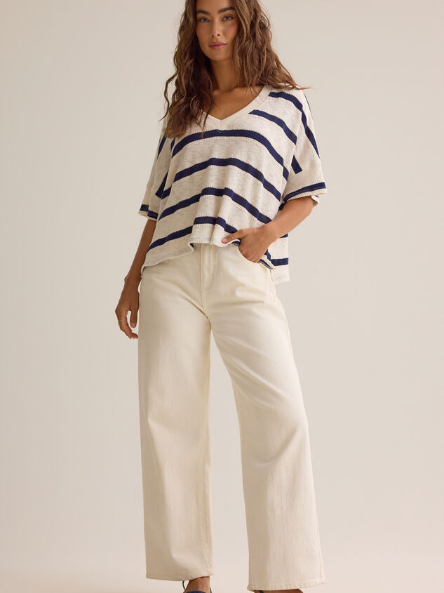 Dylan Striped V-Neck Top Detail 3 - AS Kids