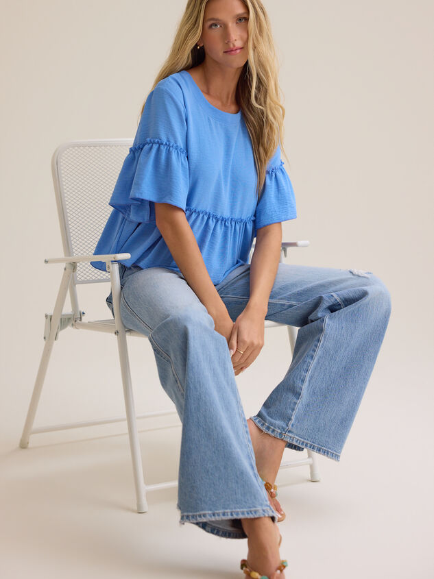 Jackie Ruffle Sleeve Top - AS Kids