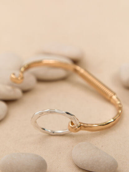 Hammered Open Circle Bangle - AS Kids