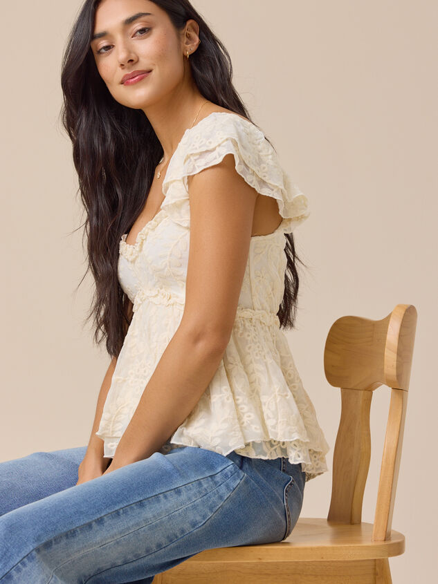 Madeline Embroidered Babydoll Top Detail 2 - ALTAR'D STATE KIDS