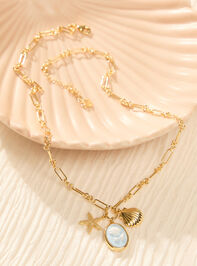 Natalie Shell Cluster Necklace Detail 2 - ALTAR'D STATE KIDS