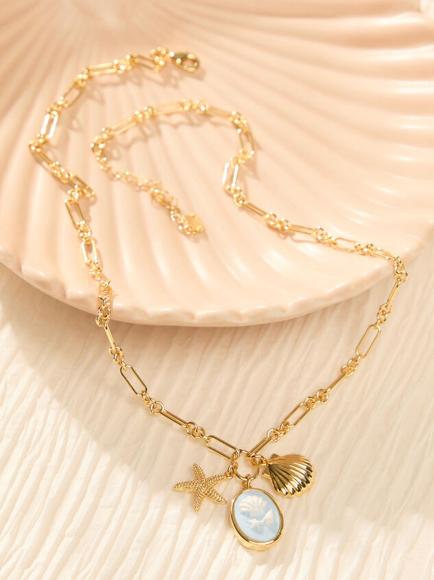 Natalie Shell Cluster Necklace Detail 2 - ALTAR'D STATE KIDS