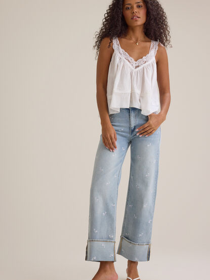 Edie Floral Embroidered Jeans - ALTAR'D STATE KIDS