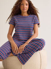 Channing Striped Brushed Rib Long Sleeve Top Detail 5 - AS Kids